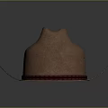 Brown Leather Cowboy Hat With Wide Brim Red Band And Stitching Details