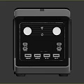 Portable Power Station With Black Design Handle Control Panel And Multiple Ports 3d model