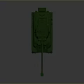 Detailed Green Military Tank Model With Long Cannon Tracks And Top Antennas