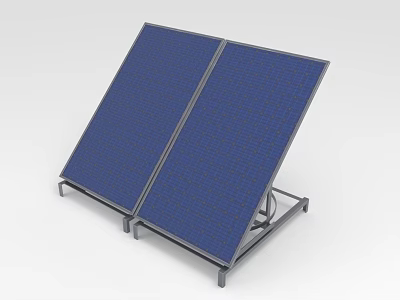 Efficient Dual Panel Solar Panel As Practical Household Appliance With Modern Stand Design 3d model