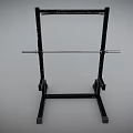 Sturdy Black Squat Rack with Barbell for Home Gym Training Equipment