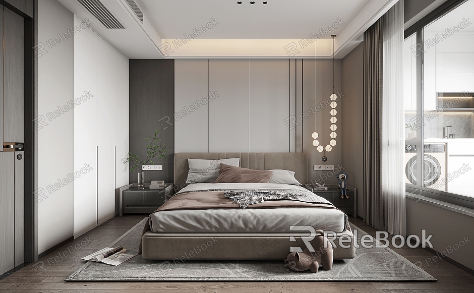 Modern Minimalist Bedroom model