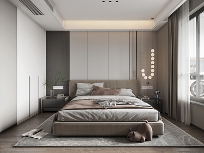 Modern Minimalist Bedroom model