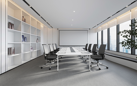 Modern Conference Room 3d model