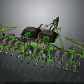 Green Agricultural Multi Row Planter Machine with Seed Units and Storage Tank for Farm Planting