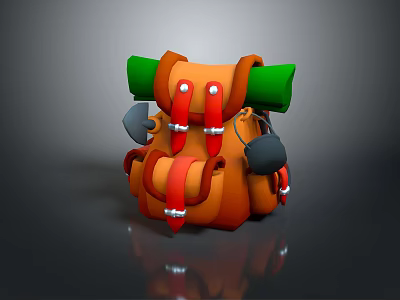 Camping backpack travel bag travel backpack camping bag mountaineering bag hiking backpack travel bag 3d model