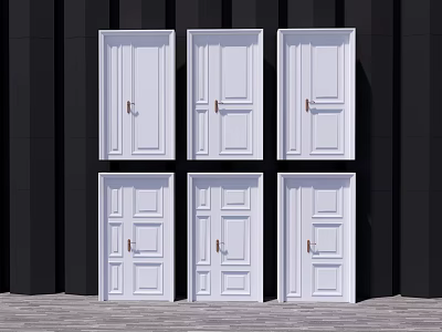Modern Parent Child Door Collection With Various Styles And Classic Designs 3d model