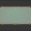 Home Billiards Table With Green Felt Surface Red Frame Gold White Accents And Carved Legs