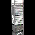 Professional Server Rack with Multiple Drawers and Cable Management for Computer Data Storage