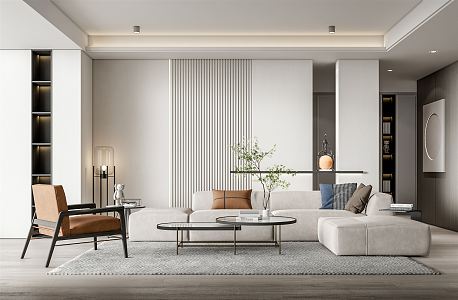 modern living room 3d model