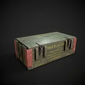 Open Vintage Wooden Crate With Metal Clasps And Printed Text On Surface