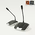 Professional Dual Computer Desktop Microphones With Adjustable Stand And Audio Function