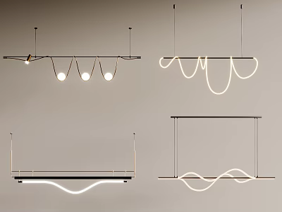 Modern Chandeliers Featuring Sleek Lines Unique Shapes And Contemporary Hanging Designs 3d model