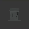 Scenic Classical Architectural Model With Archway Sculptures Pediment And Detailed Structure