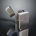 Stainless Steel Open Lighter With Reflective Surface And Modern Design 3d model