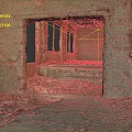 Dilapidated Abandoned Building Interior With Broken Bricks Windows And Concrete Structures