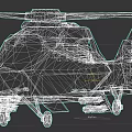 Red and Black Military Helicopter with Unique Textured Futuristic Combat Design