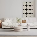 Modern double sofa 3d model