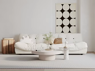 Modern double sofa 3d model