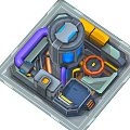 Advanced Industrial Equipment With Central Structure Blue Windows Control Panel And Mechanical Components