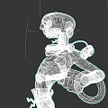 Burning Skeleton Game Movie Character With Lava Glowing Eyes And Chain Hand