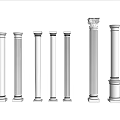 European Roman Column 3d model