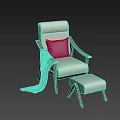 Nordic Single Sofa 3d model