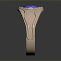 Stylish Gold Ring With Blue Gemstone Fashion Accessory Design For Daily Wear