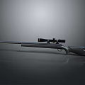 Sleek Black And Gray Rifle With Tactical Scope And Modern Design 3d model