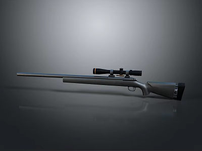 Sleek Black And Gray Rifle With Tactical Scope And Modern Design 3d model Sleek Black And Gray Rifle With Tactical Scope And Modern Design 3d model