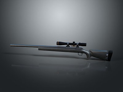 Sniper rifle sight sniper rifle sci-fi sniper rifle semi-automatic rifle combat rifle 3d model