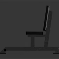 Black Adjustable Fitness Bench With Sturdy Metal Frame For Home Workout Training