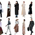 Group of People Wearing Diverse Stylish Outfits and Fashion Styles