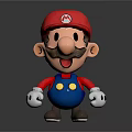 Mario Character Toy Figure With Red Hat Blue Overalls White Gloves And Mustache
