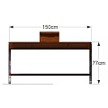 Modern Wooden Desk with Drawers and Sleek Metal Legs Design