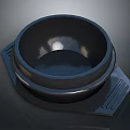 Black Bowl With Square Tray For Daily Household Use And Smooth Surface