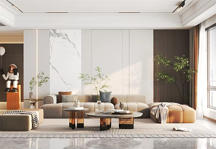 modern living room home living room 3d model