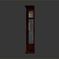 Classic Wooden Grandfather Clock With Glass Panel White Dial And Pendulum