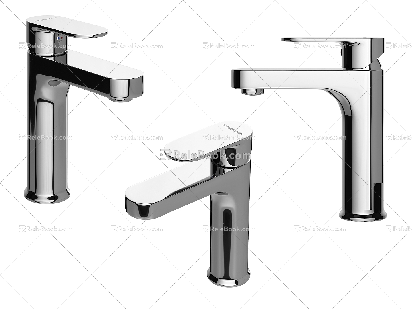 Modern minimalist faucet faucet kitchen faucet stainless steel 3d model