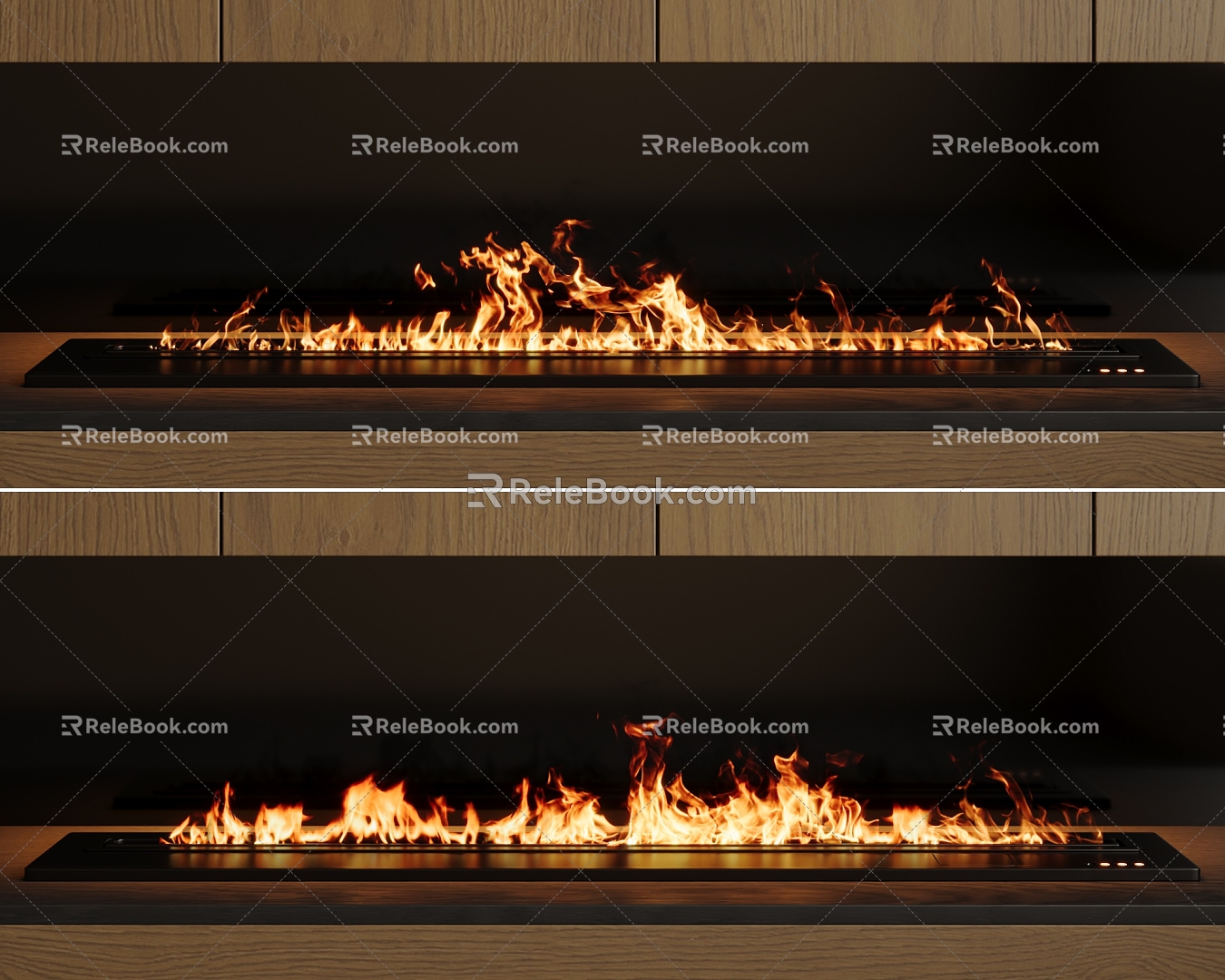 Fireplace Electronic Flame 3d model