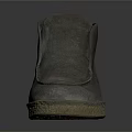 Casual Gray Suede Mid Top Slip On Shoes With Natural Sole And Minimalist Design