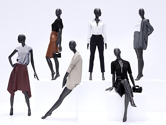 Clothing display model window model figure woman 3d model