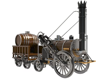 Modern style steam locomotive 3d model