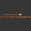 Red Wooden Xylophone with White Ball and Red Mallet as Practical Living Supplies