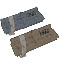 Two Tone Gray Beige Lazy Sofa with Soft Cushions and Checkered Pillows Modern Design