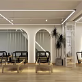 Bright Fitness Studio With Pilates Reformers Arched Mirrors And Plants