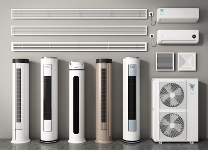 modern air conditioning 3d model