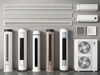 modern air conditioning 3d model