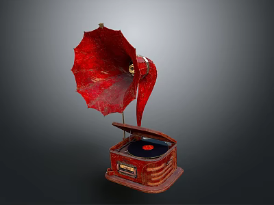 Jukebox Old-fashioned record player film machine Old-fashioned film player record player Old-fashioned record player music equipment 3d model