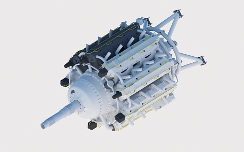 modern satellite 3d model